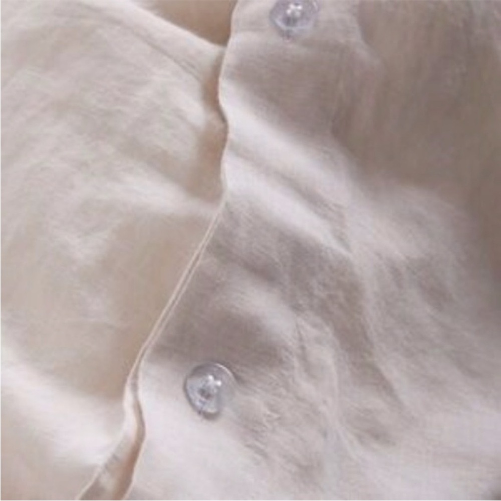 Quince European Linen Twin Duvet Cover in Sand (Tan) - Picture 3 of 5